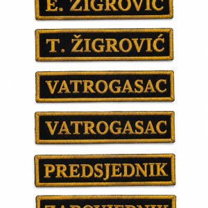 Oznaka vatrogasac, zapovjednik, vatrogasno ime - oznaka na čičak